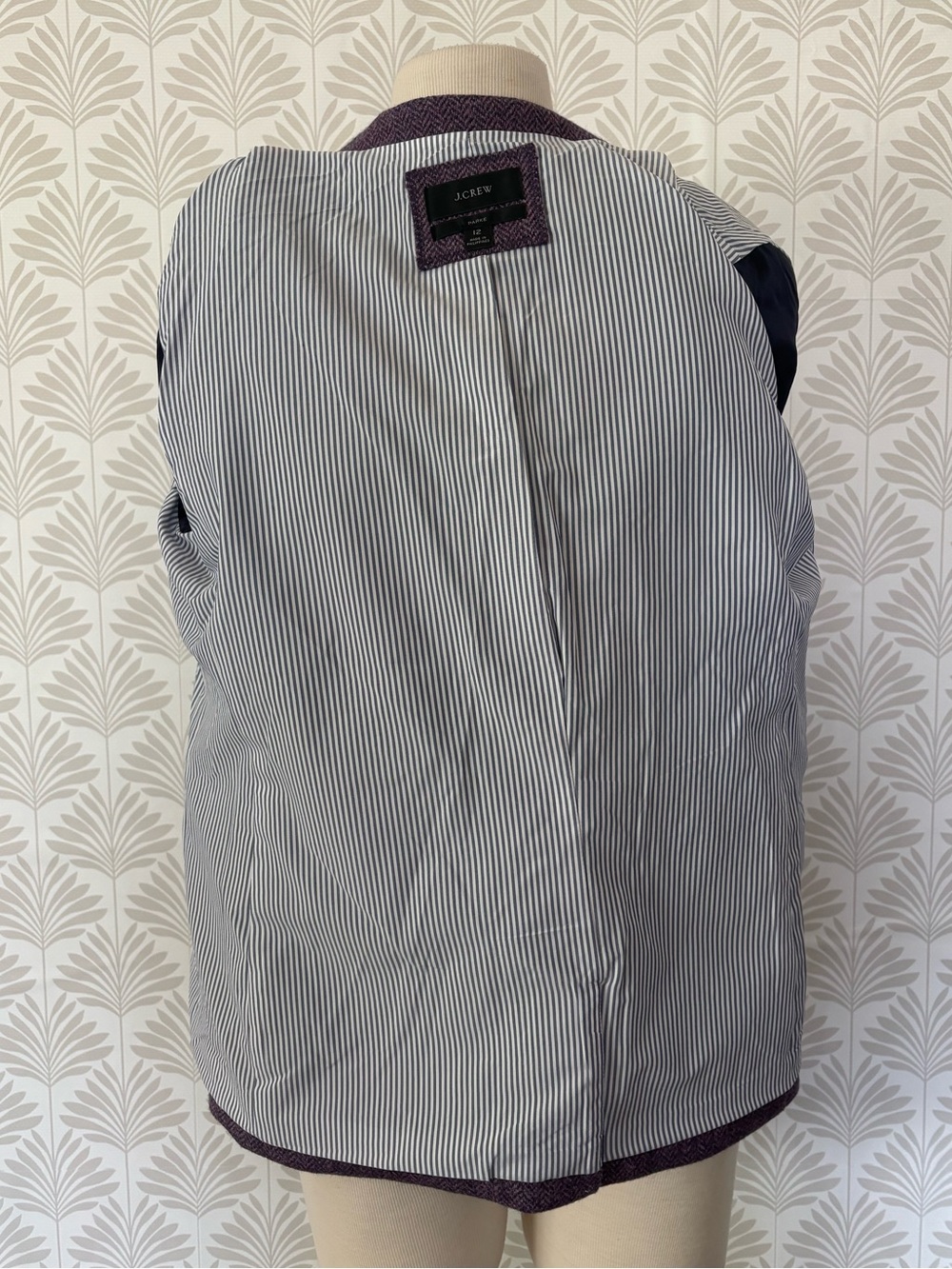 J. Crew Parke Purple Herringbone Wool Blazer - Picture 5 of 6